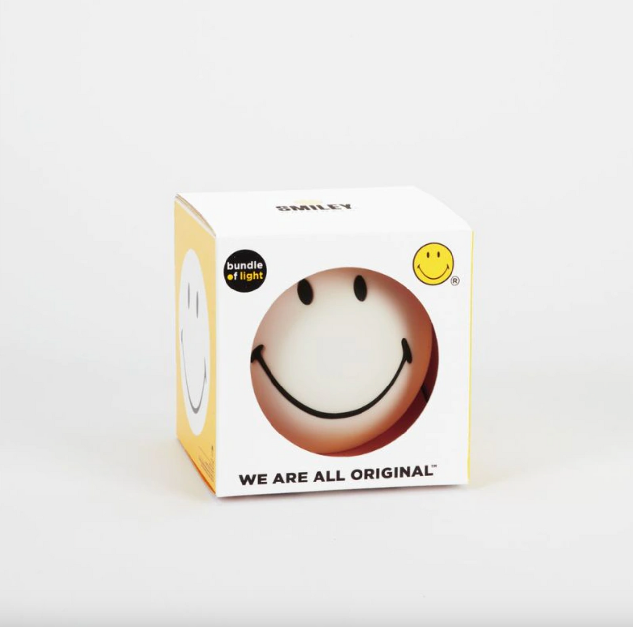 LAMPA SMILEY MINI SVARTVIT